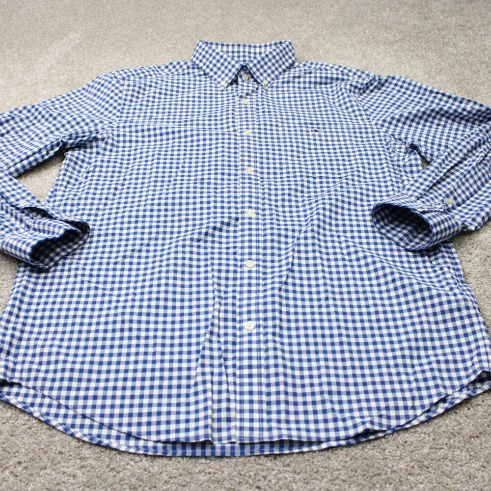 Vineyard Vines Performance Shirt Mens Large Blue Classic Fit Tucker Stretch L/S - Picture 3 of 14